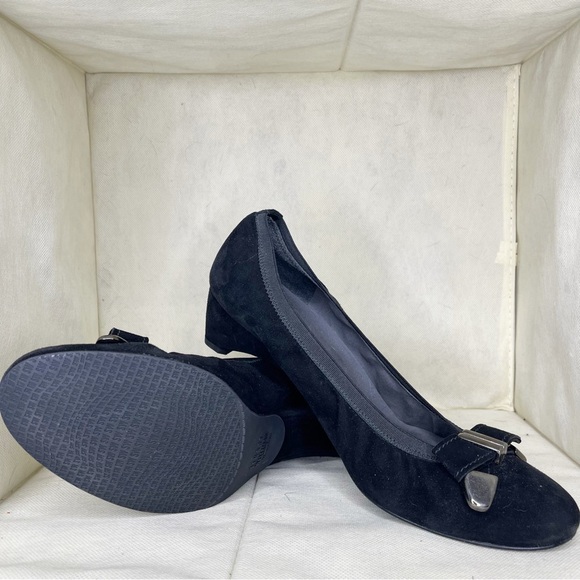 Clarks Black Leather Zip‎ Up Block Heel Ankle Boots Size 6 - Picture 2 of 5